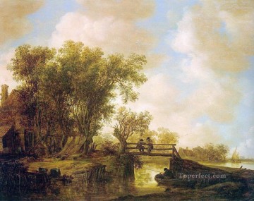 Paisajes de la pasarela del arroyo Jan van Goyen Pinturas al óleo